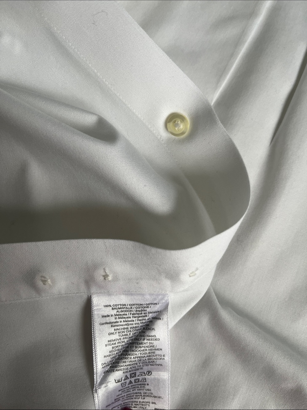 Brooks Brothers White Dress Shirt with Point Collar / French cuff. 20! - Picture 5 of 7